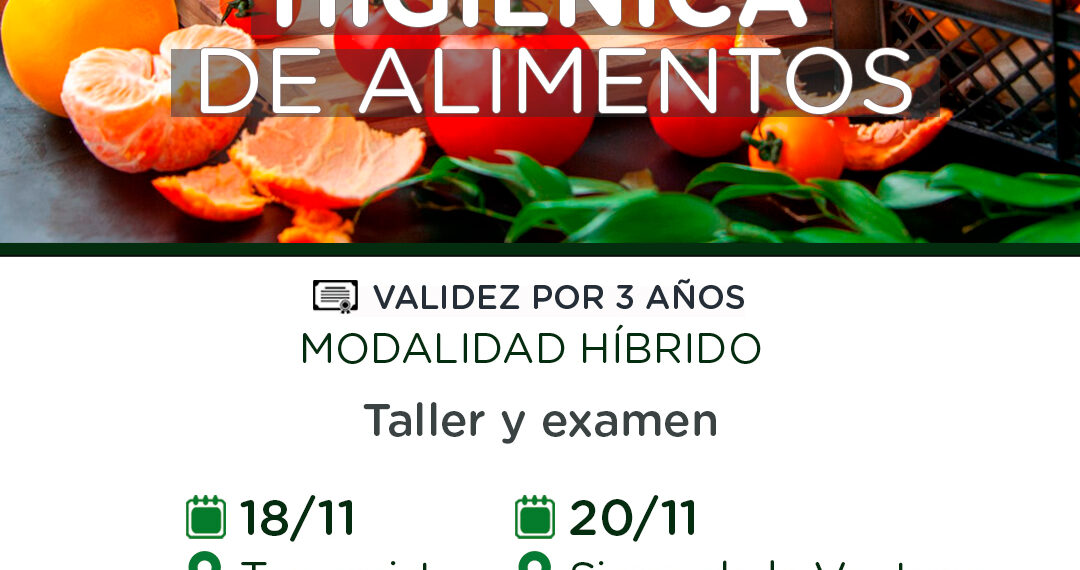 El municipio lanzó un nuevo Taller de Manipulación Higiénica de Alimentos