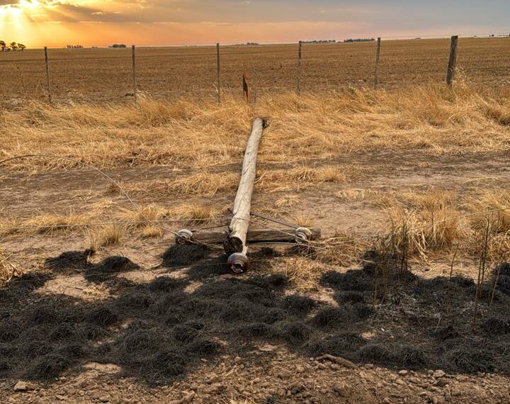 Fuerte temporal de viento, lluvia y cenizas provocó inconvenientes en el sector rural
