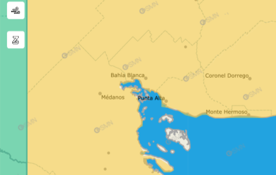 Alerta amarilla por vientos fuertes en Tornquist y la zona