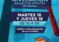 Nivelación para la Escuela de Natación de Verano
