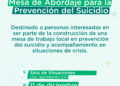 Convocatoria para la conformación de una mesa de abordaje para la prevención del suicidio