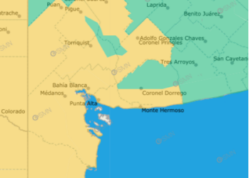 Tormentas y vientos de hasta 70 km/h: alerta amarilla para Tornquist y parte del Sudoeste