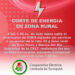 Corte de energía en zona rural