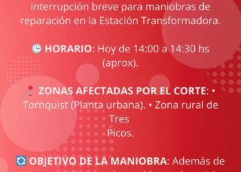 Corte de emergencia a pedido de EDES. para reparación en Estación Transformadora