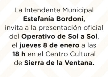 Invitan a la presentación del Operativo de Sol a Sol