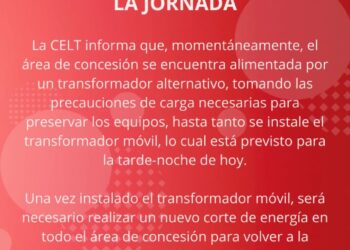 Habrá un microcorte de energia en lo que resta de la jornada