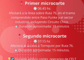 Microcortes de energía programados para éste sábado