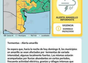 Alerta por tormentas para la noche de éste domingo y lunes en Bahía Blanca y el Sudoeste Bonaerense