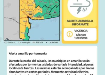 Alerta amarillo por tormentas para Tornquist y el sudoeste bonaerense