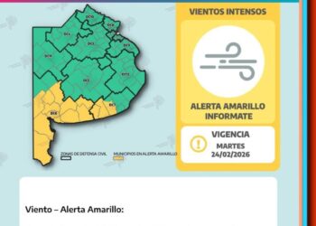 Alerta por fuertes vientos para Tornquist y la región