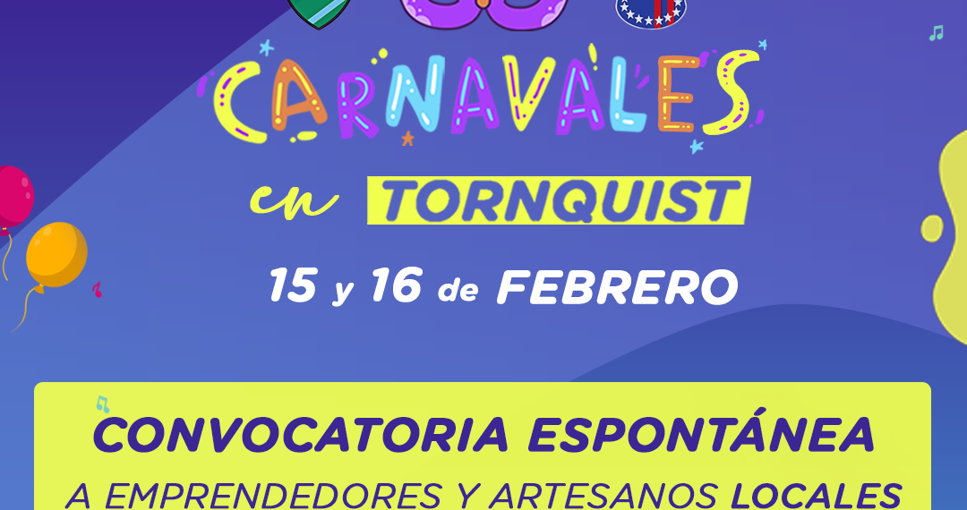 Convocatoria a emprendedores y artesanos locales para los Carnavales de Tornquist