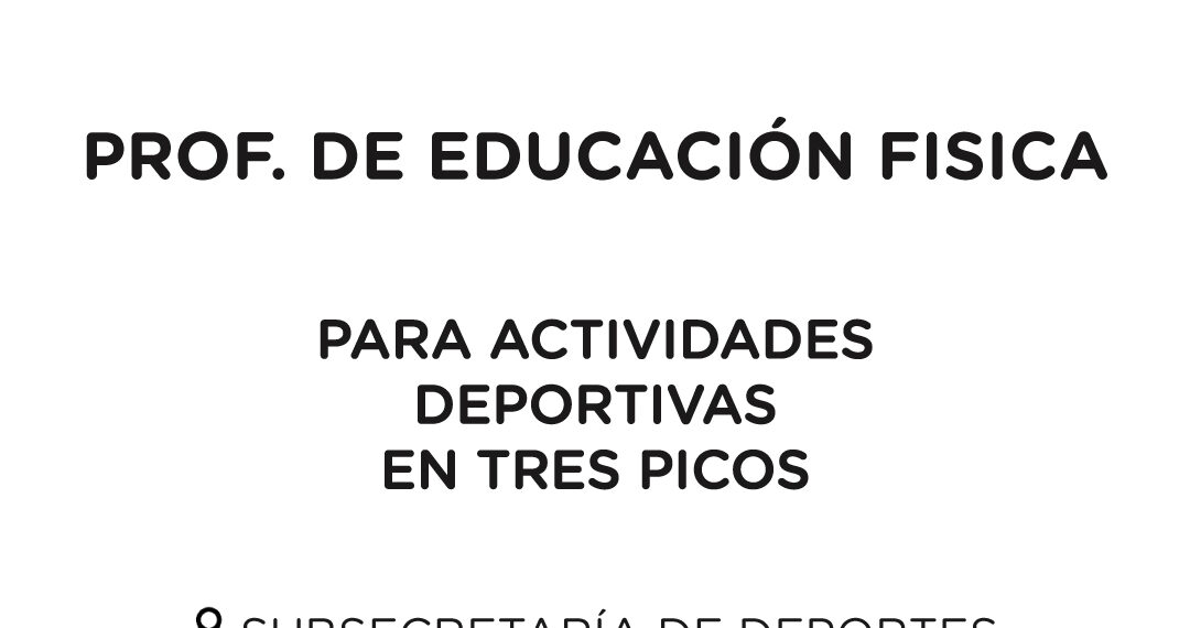 Búsqueda laboral: Profesor/a de Educación Física