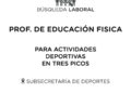 Búsqueda laboral: Profesor/a de Educación Física