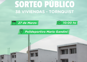  El viernes 27 de marzo se realizará el sorteo de 38 viviendas de Tornquist