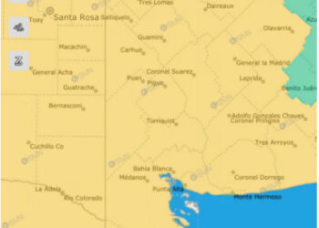 Emiten alerta amarilla por tormentas para este sábado en Tornquist y gran parte del sudoeste bonaerense