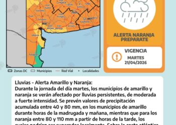 Alerta naranja por tormentas y lluvias para Tornquist y zona