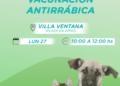 Lunes 27: vacunación antirrábica en Villa ventana