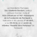 Invitación al acto por el 143º aniversario de Tornquist