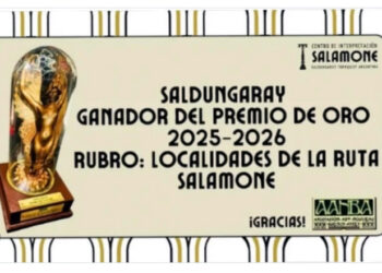 Saldungaray ganó el Premio de Oro en el rubro “Localidades de la Ruta Salamone”