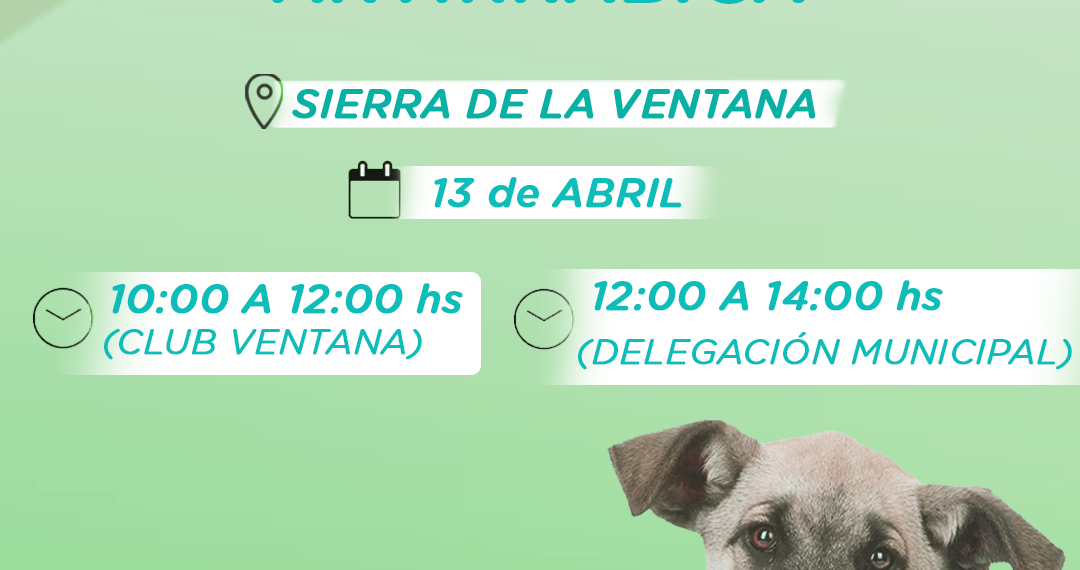 Continúan las jornadas de vacunación antirrábica en Sierra de la Ventana