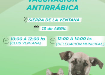 Continúan las jornadas de vacunación antirrábica en Sierra de la Ventana