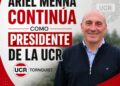 Ariel Mena resultó electo presidente de la UCR.