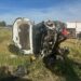 Choue y vuelco en el acceso a Tornquist y Ruta 33