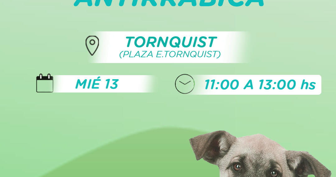 Miércoles 13: jornada de vacunación antirrábica en Tornquist