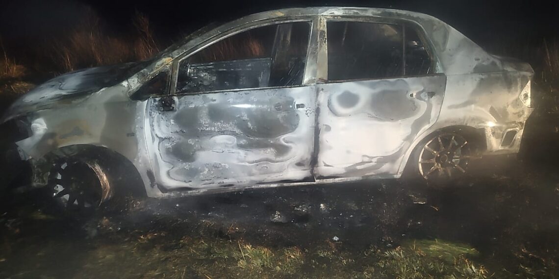Un vehículo se incendió en ruta 76