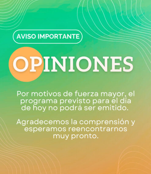 No se emitirá este jueves el programa Opiniones