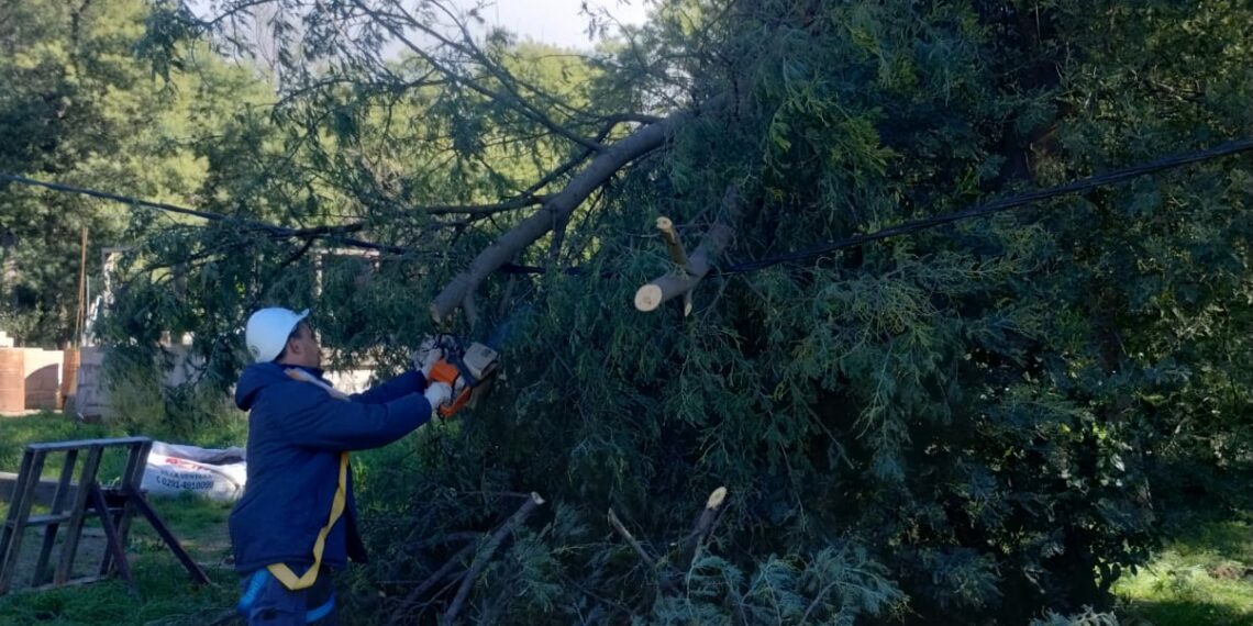 Temporal en Villa Ventana: continúan los trabajos para restablecer servicios eléctricos y de internet