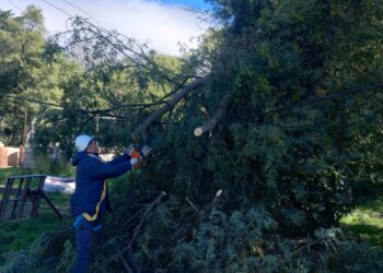 Temporal en Villa Ventana: continúan los trabajos para restablecer servicios eléctricos y de internet