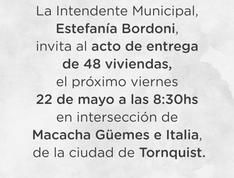 Axel Kicillof y Estefanía Bordoni encabezarán una nueva entrega de viviendas en Tornquist