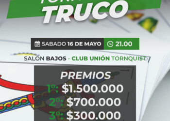 Club Unión de Tornquist realiza este sábado un Torneo de Truco