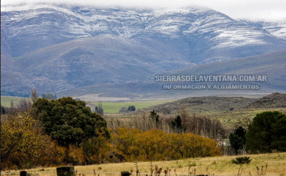 Las Sierras de la Ventana amanecieron teñidas de blanco