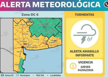 Emiten una alerta amarillo por tormentas para Tornquist y la zona