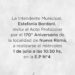 Invitación al acto del 170º aniversario de Nueva Roma
