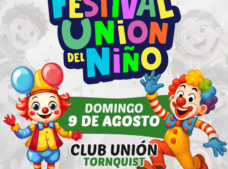 El 9 de agosto se realizará el 26° Festival Regional Unión del Niño