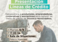 Convocatoria a emprendedores y productoresa la presentación de líneas de crédito