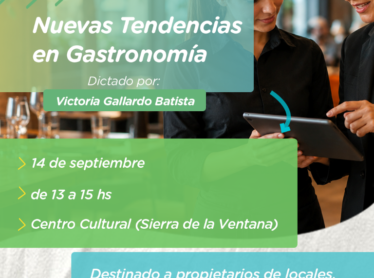 Turismo: Brindarán capacitaciones de hospitalidad y nuevas tendencias en gastronomía