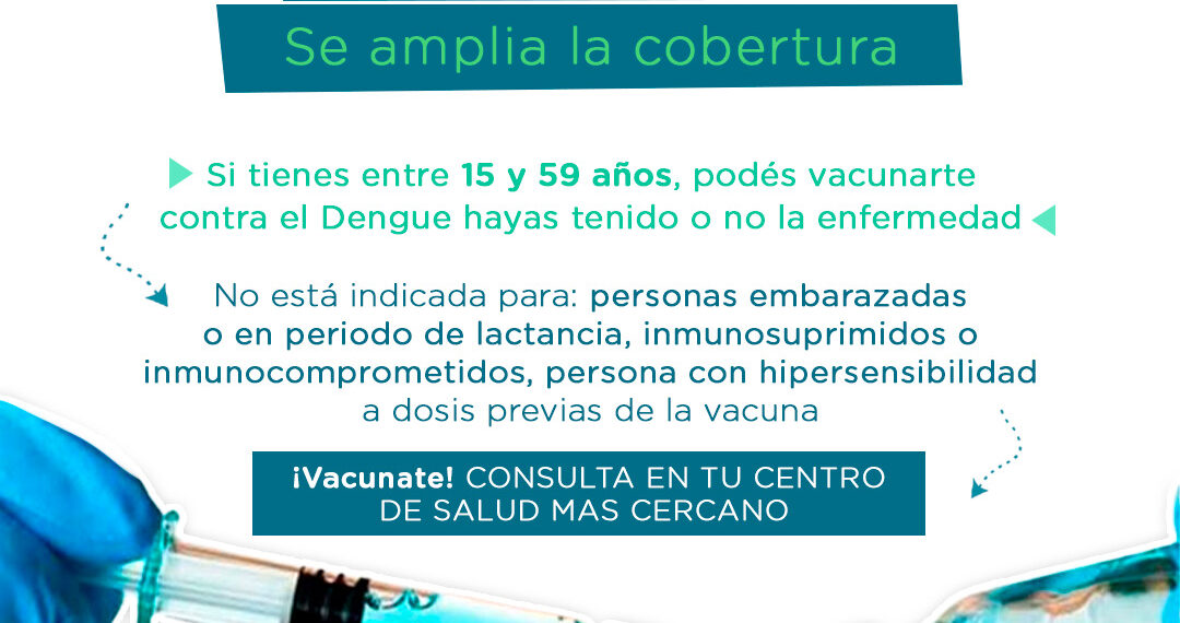 Salud: Amplían la cobertura de vacunación contra el dengue