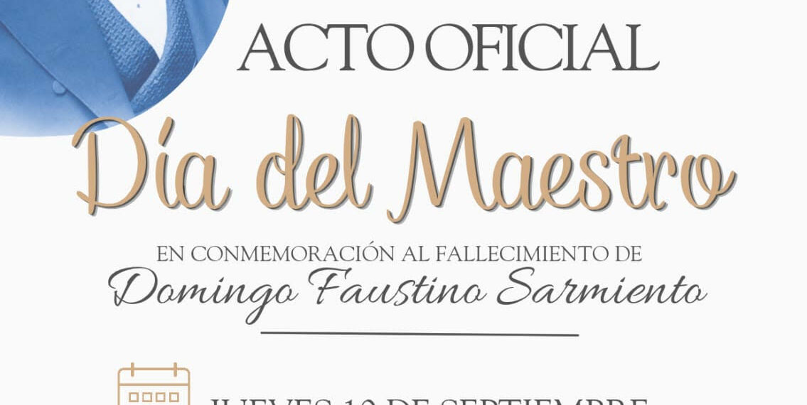 Invitación al acto oficial por el Día del Maestro