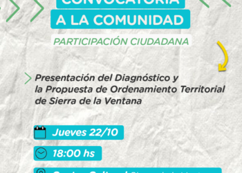Convocatoria abierta a la presentación de la Propuesta de Ordenamiento Territorial de Sierra de la Ventana