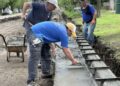 Avanza la construcción de cordón cuneta en Sierra de la Ventana