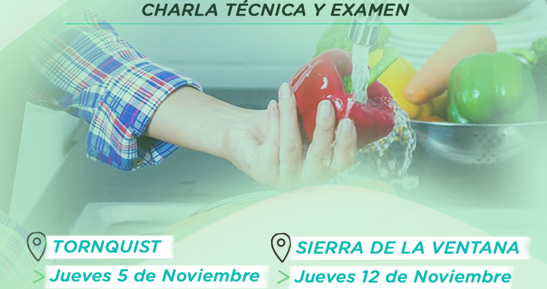 Tornquist y Sierra de la Ventana tendrán nuevas fechas del Taller de Manipulación Higiénica de Alimentos