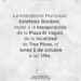 Invitación a la inauguración de la Plaza El Vagón