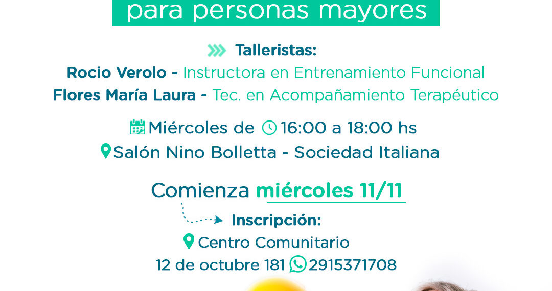 Vida Activa: Taller de Socialización y Recreación para personas mayores